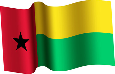 Guinea-Bissau Realistic 3D Waving Flag