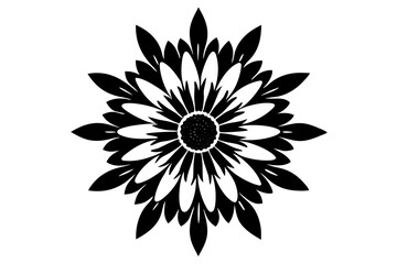 Daisy mandala vector art illustration