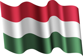 Hungary Realistic 3D Waving Flag