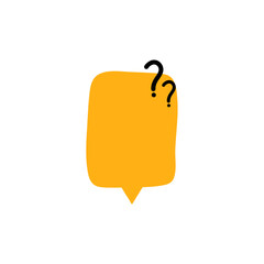 Speech bubble with question mark icon