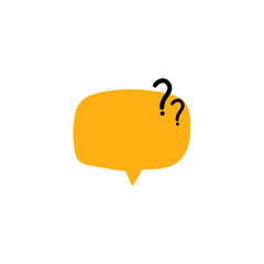Speech bubble with question mark icon