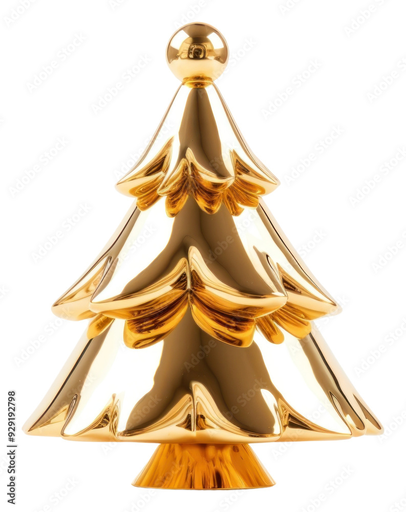 Sticker png gold glass christmas tree christmas gold christmas tree.