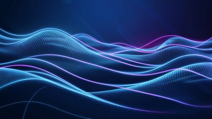 Abstract art with higt tech concept in blue tone