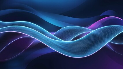 Abstract art with higt tech concept in blue tones