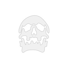 skull logo icon design vector illustration
