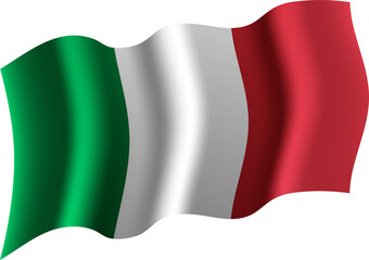 Italy Realistic 3D Waving Flag