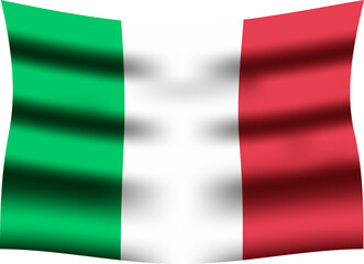 Italy Realistic 3D Waving Flag