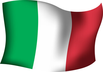 Italy Realistic 3D Waving Flag