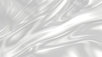 Obraz premium Flowing White Silk Fabric Texture Background, Elegant And Luxurious Cloth, Soft Waves Material