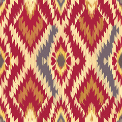 Ikat Seamless Pattern Illustration