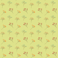 Seamless pattern of autumn leaves. Vector illustration.