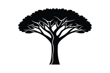 Modern Vector Safari Tree - Elegant and Minimalist Nature Illustration © Saiful