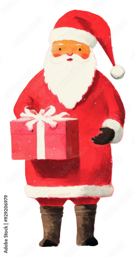 Poster png santa rendeer christmas gift celebration.