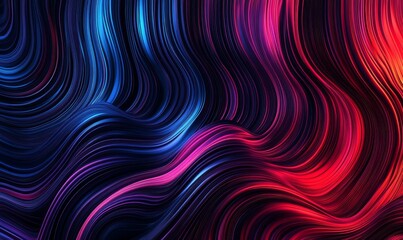 Obraz premium Abstract Wavy Lines with Vibrant Colors