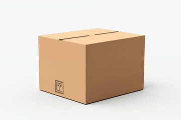 Fototapeta premium Package on transparent background png cutouts. Images for graphic designers. Image for flyers. Topics related to package. Moving. Sending parcels. Buying and selling.