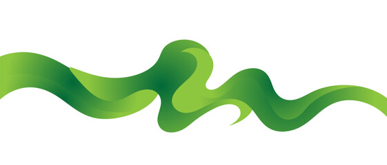 abstract green wavy shapes on a white background. flowing blue waves abstract background concept.