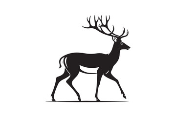 Deer silhouette vector illustration