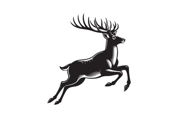 Deer silhouette vector illustration