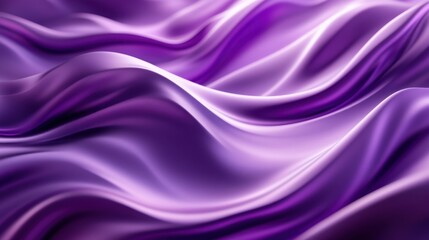 Fototapeta premium A flowing fabric in shades of purple, creating a smooth and elegant texture.