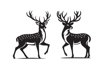 Deer silhouette vector illustration