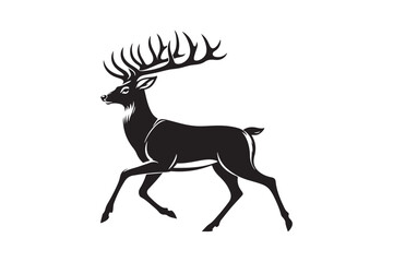 Deer silhouette vector illustration