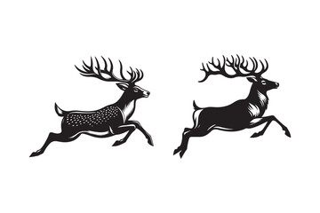 Deer silhouette vector illustration