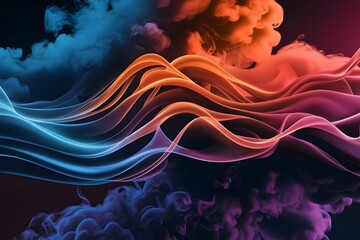 Obraz premium Color abstract illustration made of purple colored oil paint on background, Luxury abstract for a mobile screen concept, phone desktop and wallpaper, background, background 3d render, 