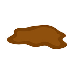 Puddle mud vector cartoon