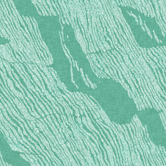 Aegean teal light soft wave linen pattern background. Broken line stripe border effect for rustic coastal marine surface design. 