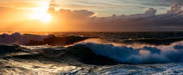 Fototapeta premium ocean at sunset