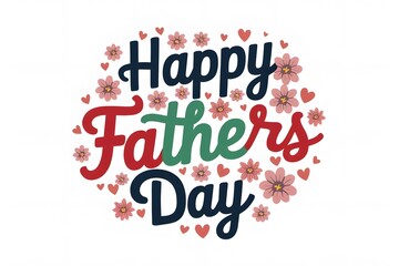 Happy Father's Day caligraphy in vector