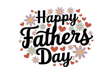 Happy Father's Day caligraphy in vector