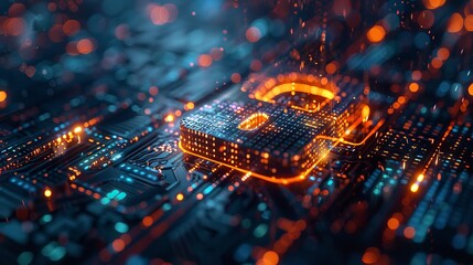 Lock icon showing secure data, privacy, end to end encryption, Cybersecurity