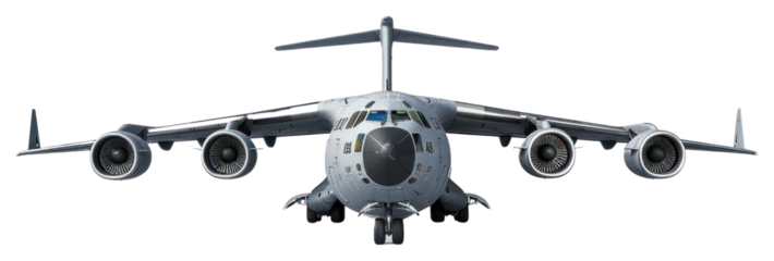 PNG  Large military cargo aircraft front