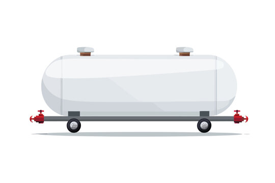white tank car on wheels, industrial clip art preview