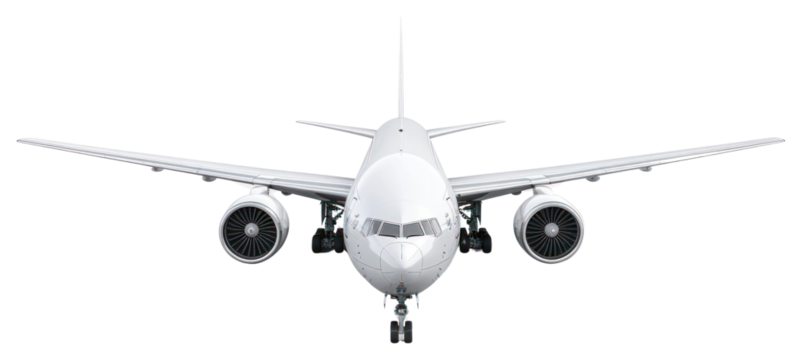 PNG  Modern airplane front view
