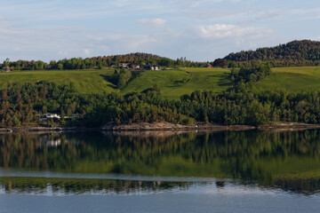 Panoramic view of the Norwegian coast.