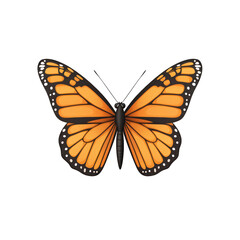 Obraz premium A vibrant butterfly with striking orange and black patterns, showcasing the beauty of nature in a colorful display. transparent background