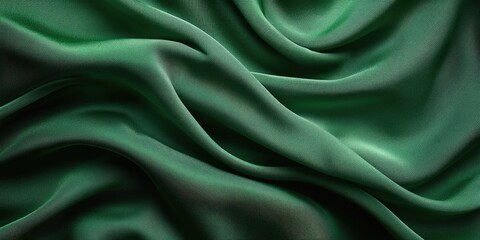 Obraz premium Abstract Green Fabric Texture with Draped Wrinkles