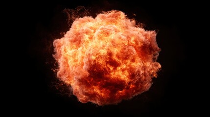 Fiery explosion with intense flames