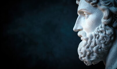 Close-up of a classical marble statue