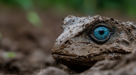 Fototapeta premium close-up of a reptile eye in nature