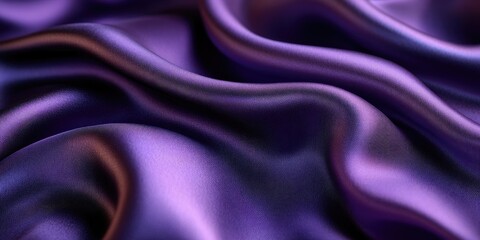 Obraz premium Close-up of Draped Purple Satin Fabric