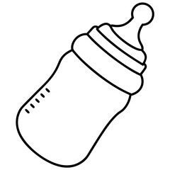 Seamless baby bottle art vector illustration