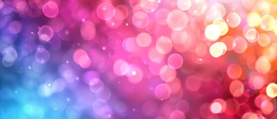 Obraz premium vibrant backdrop featuring a multitude of tiny circles arranged centrally, encircled by a rainbow spectrum