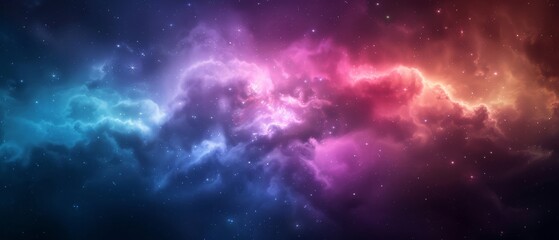 Obraz premium A colorful sky filled with numerous stars.A sky teeming with clouds and stars