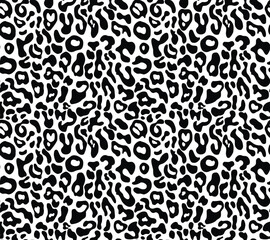 
leopard pattern design vector background, black white seamless print with spots