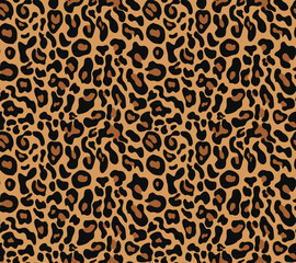 
leopard pattern seamless vector design, modern print with wild cat spots