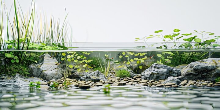 pristine Biotope aquarium highlighting water clarity, aquarium,