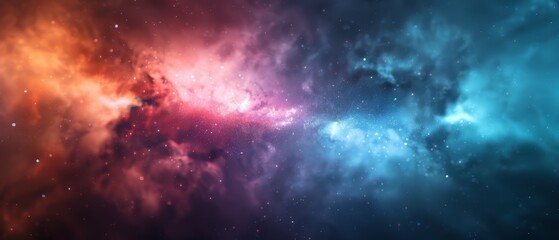 Obraz premium A colorful sky teeming with numerous stars..A blue sky adorned with multitudes of stars